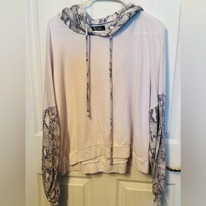 Michael Lauren snakeskin hooded top